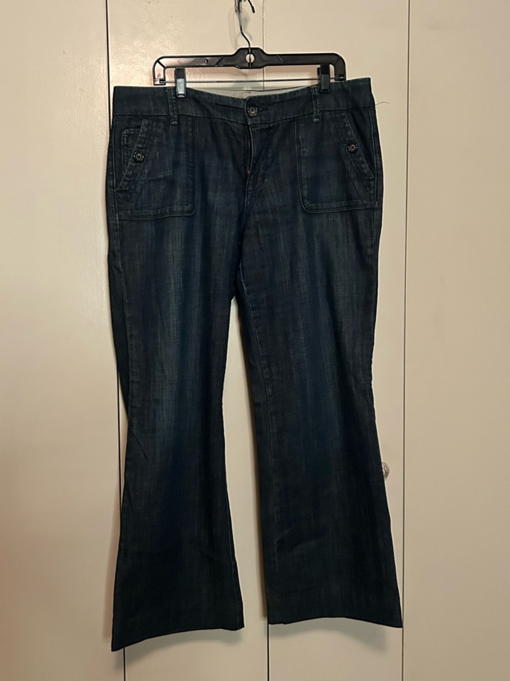 GAP Women's Dark Indigo Wide Leg Jeans with Flare